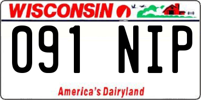 WI license plate 091NIP
