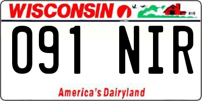 WI license plate 091NIR