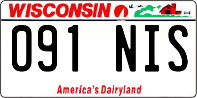 WI license plate 091NIS