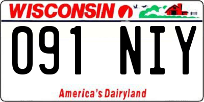 WI license plate 091NIY