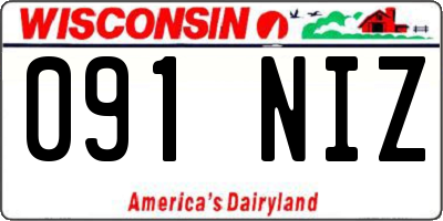 WI license plate 091NIZ