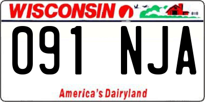 WI license plate 091NJA