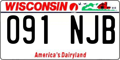WI license plate 091NJB