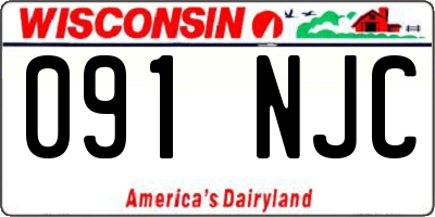 WI license plate 091NJC