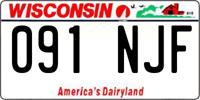 WI license plate 091NJF