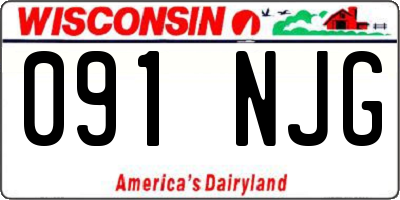 WI license plate 091NJG