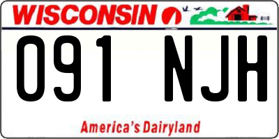 WI license plate 091NJH