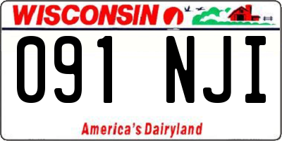 WI license plate 091NJI