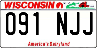 WI license plate 091NJJ