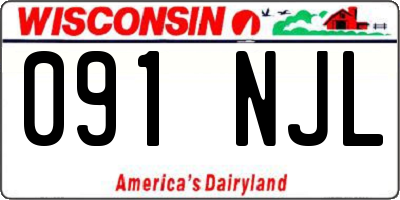 WI license plate 091NJL