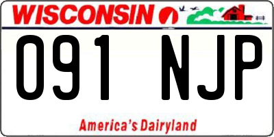 WI license plate 091NJP