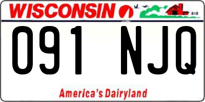 WI license plate 091NJQ