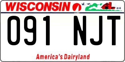 WI license plate 091NJT