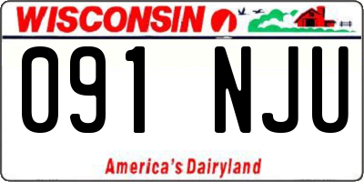 WI license plate 091NJU