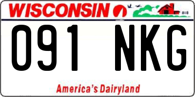 WI license plate 091NKG