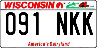 WI license plate 091NKK