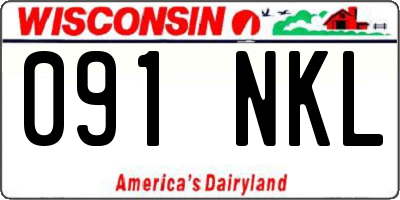 WI license plate 091NKL