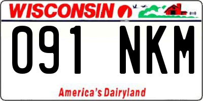 WI license plate 091NKM