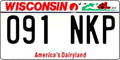 WI license plate 091NKP