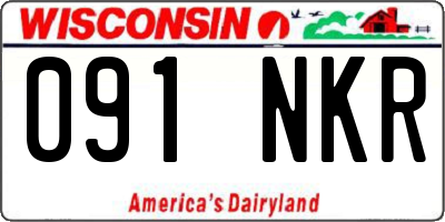 WI license plate 091NKR