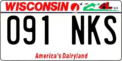 WI license plate 091NKS