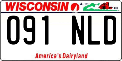 WI license plate 091NLD