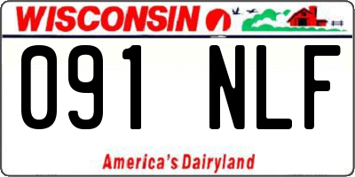 WI license plate 091NLF