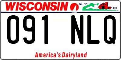WI license plate 091NLQ