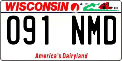 WI license plate 091NMD