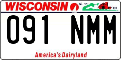 WI license plate 091NMM