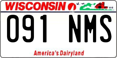 WI license plate 091NMS