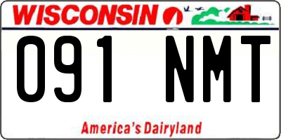WI license plate 091NMT