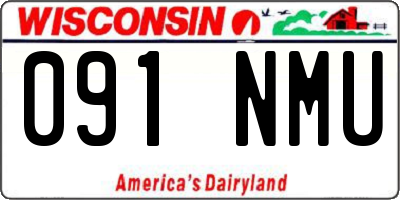 WI license plate 091NMU