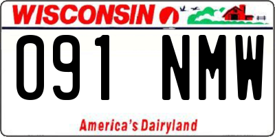 WI license plate 091NMW
