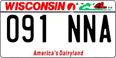 WI license plate 091NNA