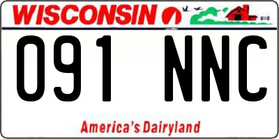 WI license plate 091NNC
