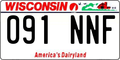 WI license plate 091NNF