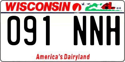 WI license plate 091NNH