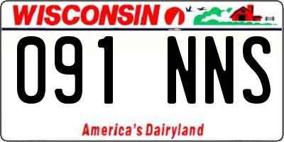 WI license plate 091NNS