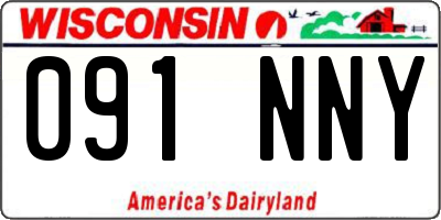 WI license plate 091NNY