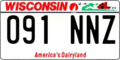 WI license plate 091NNZ
