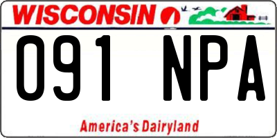 WI license plate 091NPA