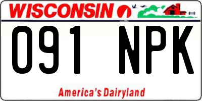 WI license plate 091NPK