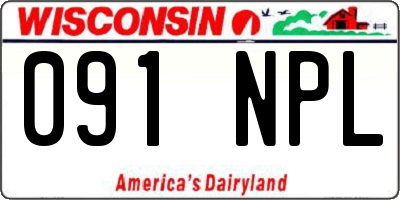 WI license plate 091NPL