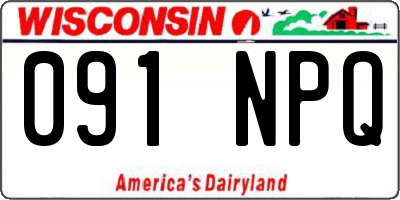 WI license plate 091NPQ
