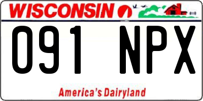 WI license plate 091NPX