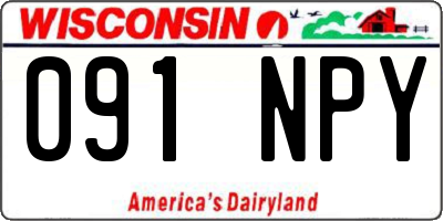 WI license plate 091NPY