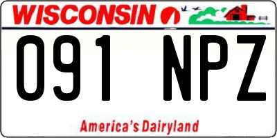 WI license plate 091NPZ