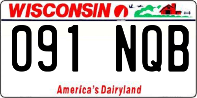 WI license plate 091NQB