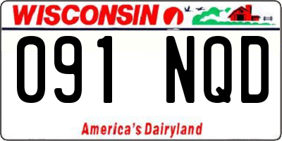 WI license plate 091NQD